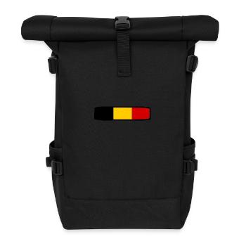 Belgian flag - Roll Top Backpack - black - Front
