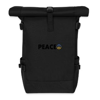 Peace - Rolltop Rucksack - Schwarz - Vorne