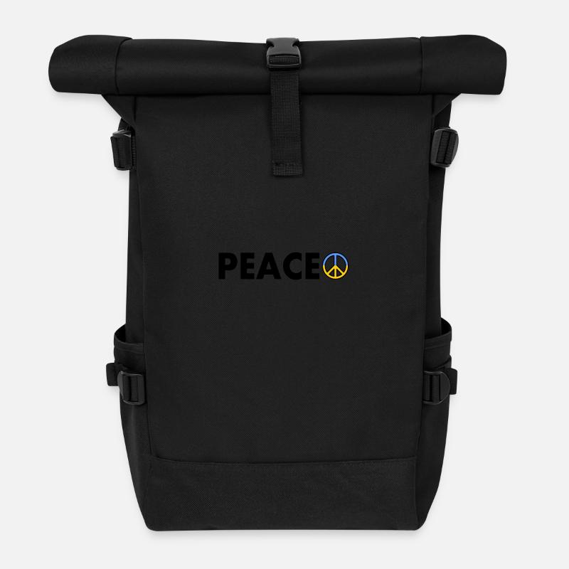Peace - Rolltop Rucksack - Schwarz