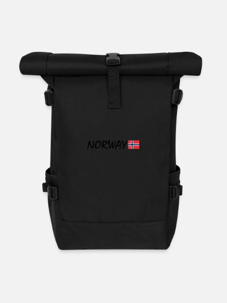 Norwegen - Rolltop Rucksack - Schwarz