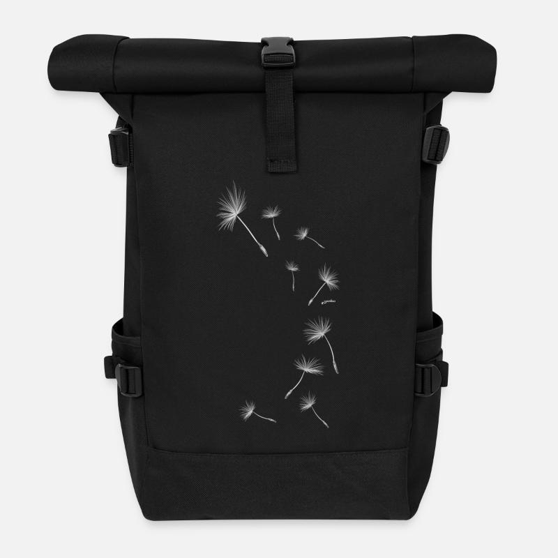 Pusteblume Design 1 - Rolltop Rucksack - Schwarz