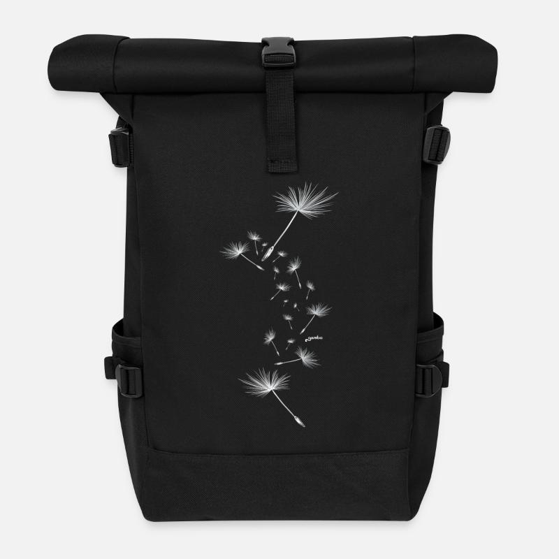 Pusteblume Design 3 - Rolltop Rucksack - Schwarz