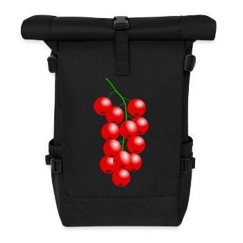 cranberry currants veggie vegetables fruits6 - Roll Top Backpack - black - Front