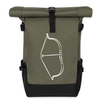 Pfeil und Bogen - Rolltop Rucksack - Olive/Schwarz - Vorne