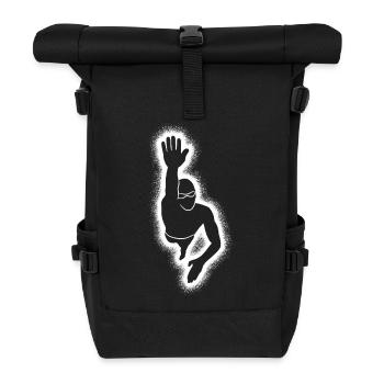 Schwimmen Schwimm Herren Jungen Schwimmer - Rolltop Rucksack - Schwarz - Vorne