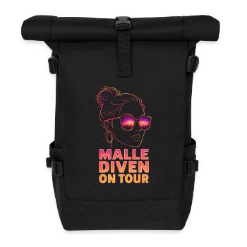 Mallorca Party Spruch Lustig Malle Diven On Tour - Rolltop Rucksack - Schwarz - Vorne