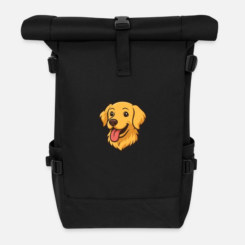 Dog - Roll Top Backpack - black