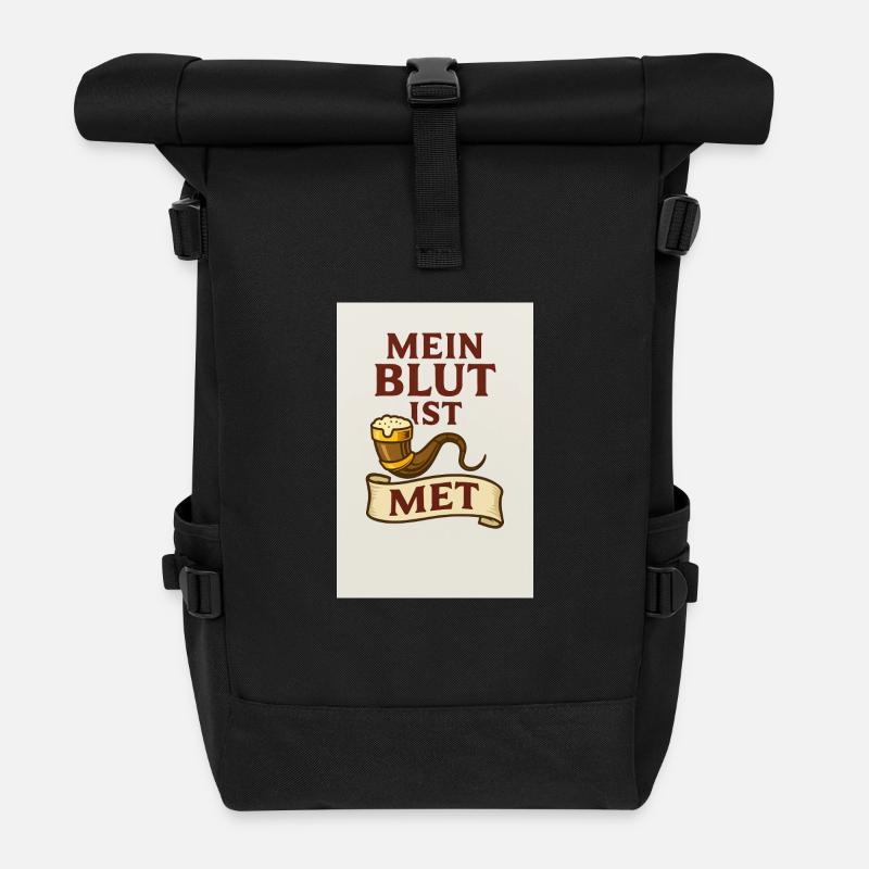 Mein Blut ist Met - Rolltop Rucksack - Schwarz