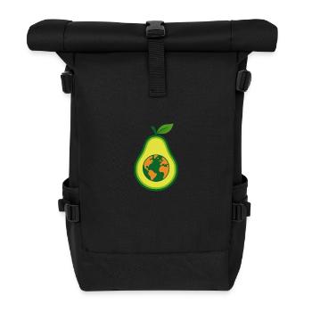 Avocado Love – Healthy & Happy - Roll Top Backpack - black - Front
