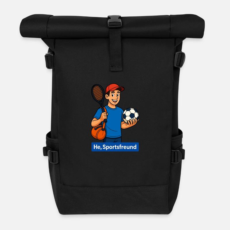 Sportsfreund - Rolltop Rucksack - Schwarz