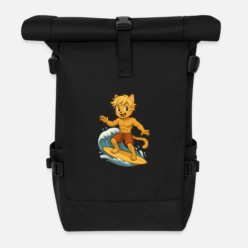 Surferboy - Rolltop Rucksack - Schwarz