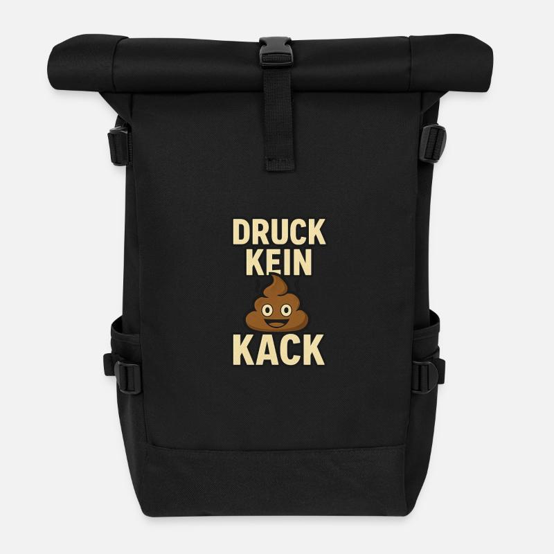 Druckkeinkack01 - Rolltop Rucksack - Schwarz