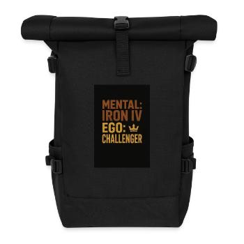 mental - Rolltop Rucksack - Schwarz - Vorne