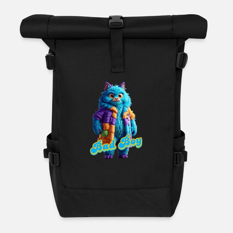 Monster 17 - Rolltop Rucksack - Schwarz