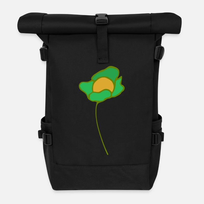 Floret - Roll Top Backpack - black