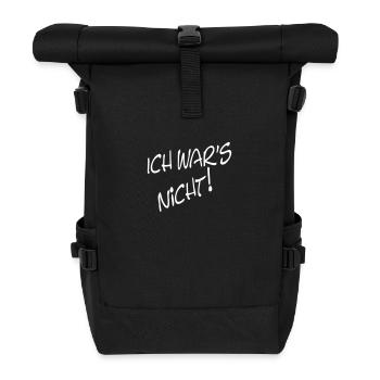 ICH WAR'S NICHT! - Rolltop Rucksack - Schwarz - Vorne