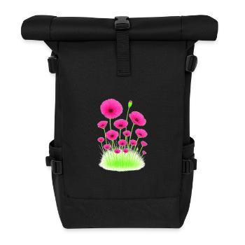 Neon Poppies - Neon Poppies - Roll Top Backpack - black - Front