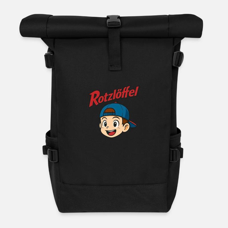 Design Rotzloeffel - Rolltop Rucksack - Schwarz