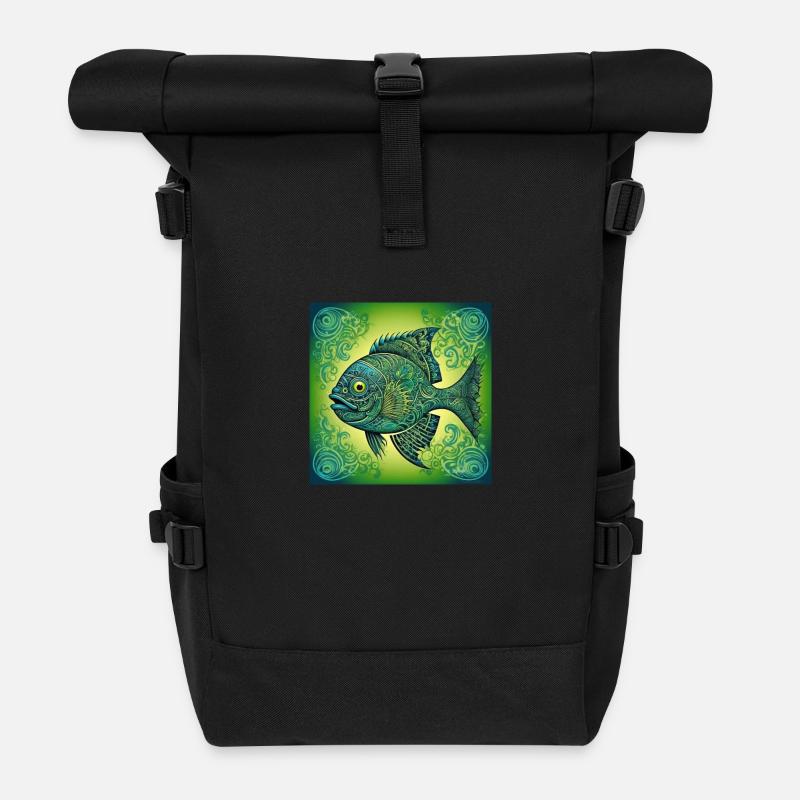 Fischer fisch Fisch - Rolltop Rucksack - Schwarz