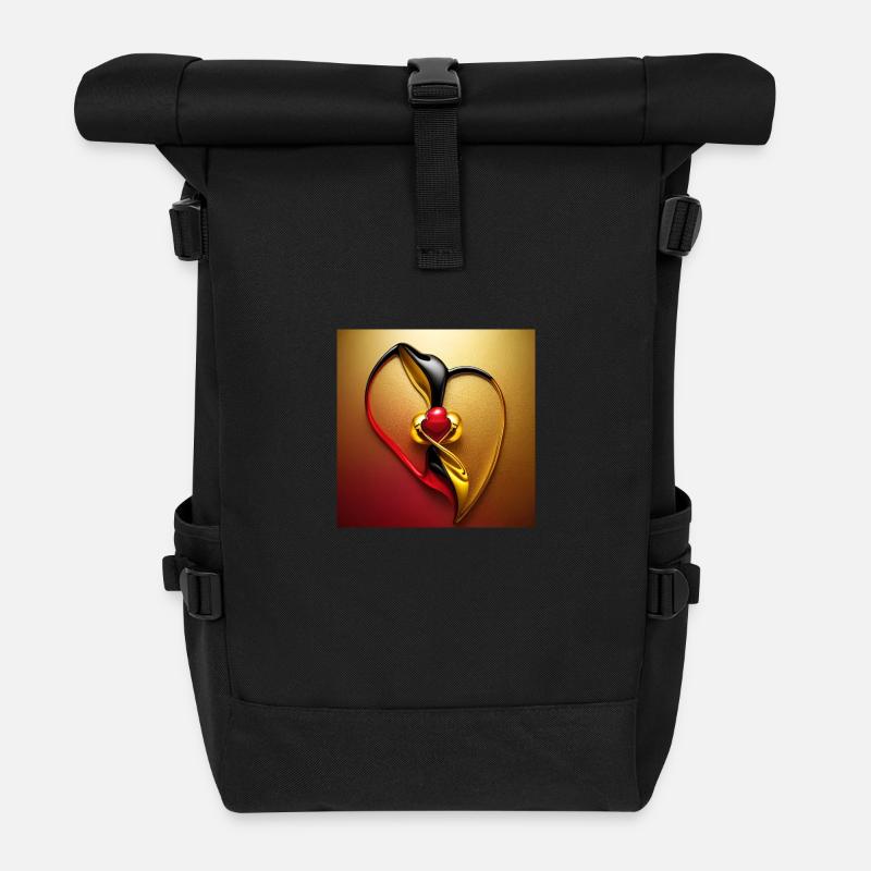 Chaleureusement - Sac à dos roll top - noir