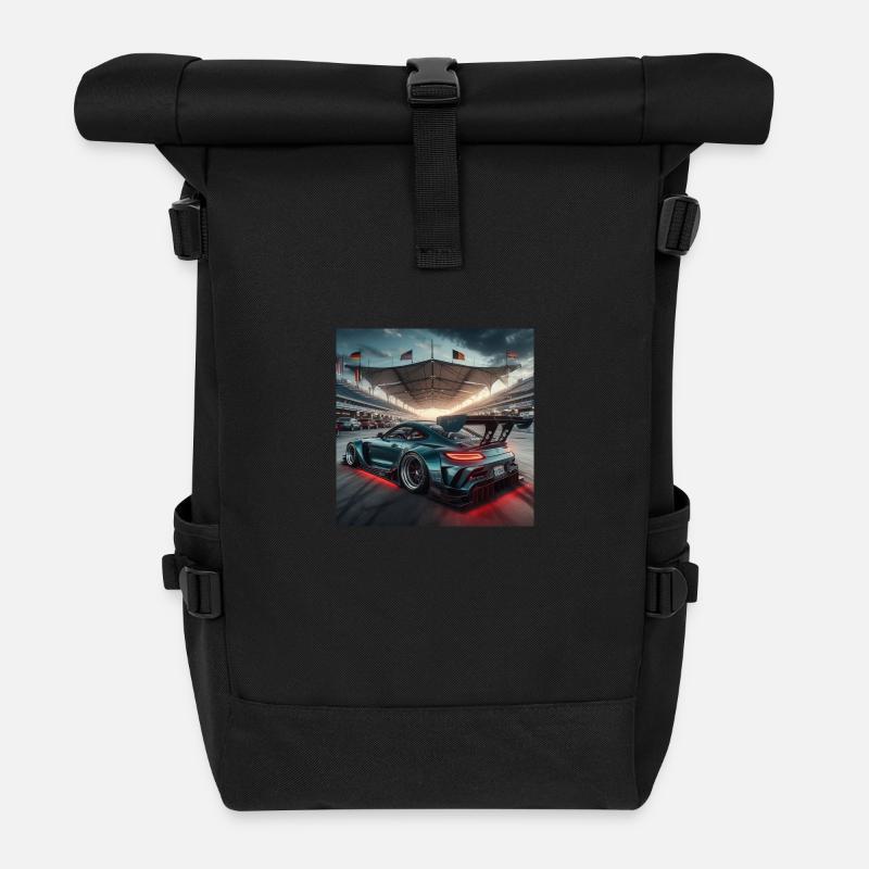 Auto - Rolltop Rucksack - Schwarz
