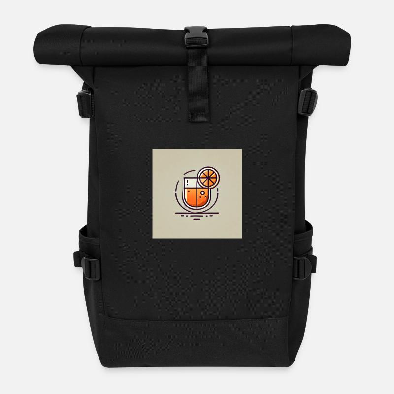 Summer Drink - Rolltop Rucksack - Schwarz