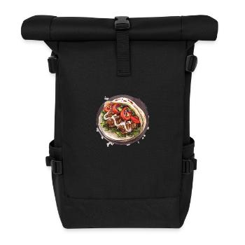 Delicious kebab wrap – pure enjoyment! - Roll Top Backpack - black - Front