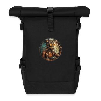 Technologie steampunk : le rétro rencontre l’avenir - Sac à dos roll top - noir - Devant