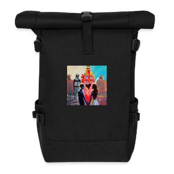 Sweethearts - Rolltop Rucksack - Schwarz - Vorne