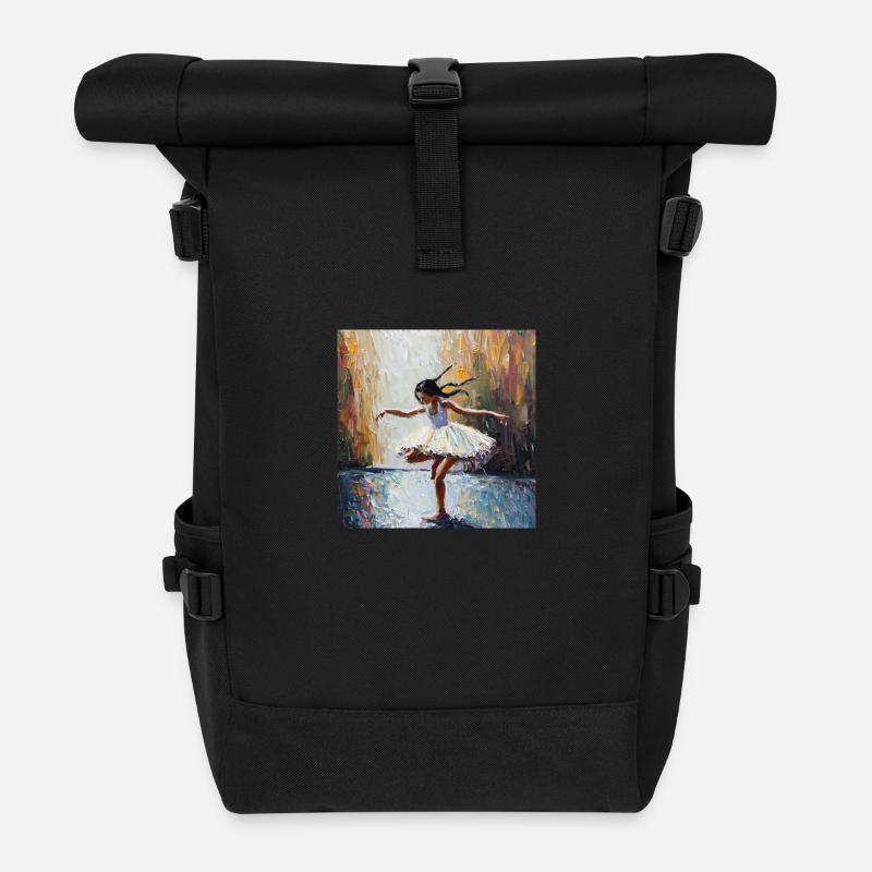 Danser sous la pluie - Sac à dos roll top - noir