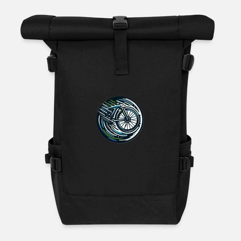 Un logo pour les cyclistes - Sac à dos roll top - noir