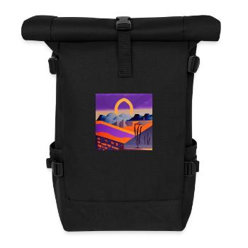 Desert Night - Roll Top Backpack - black - Front
