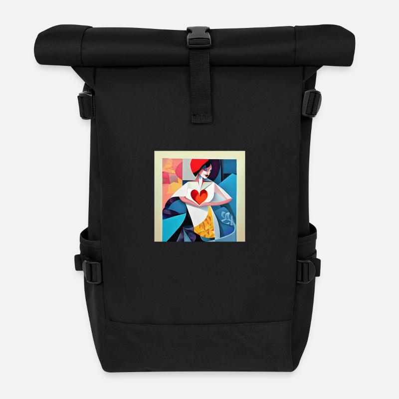 Vortäuschend - Rolltop Rucksack - Schwarz
