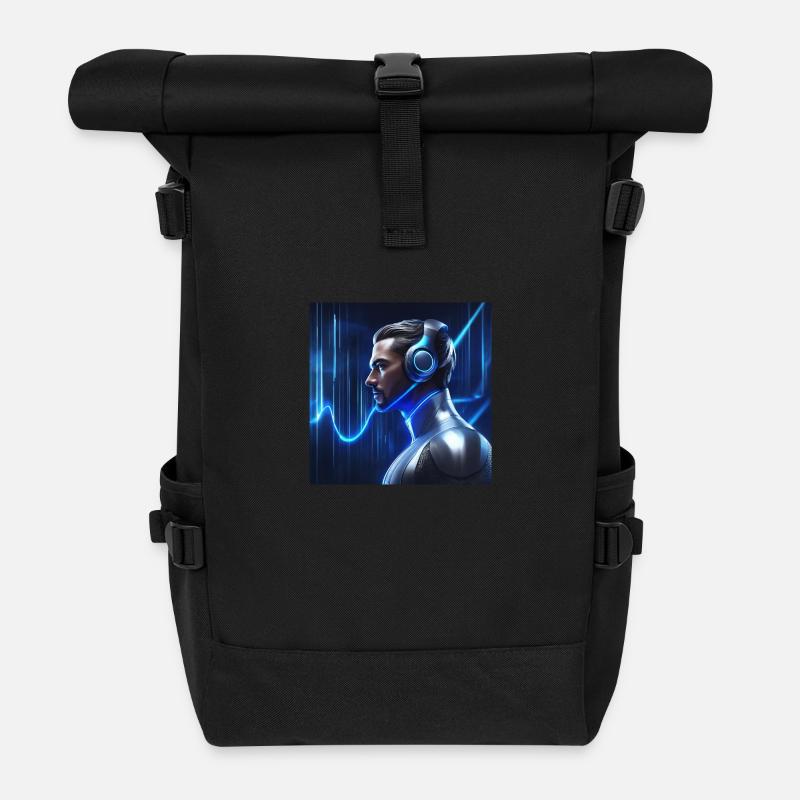Menschzukunft - Rolltop Rucksack - Schwarz