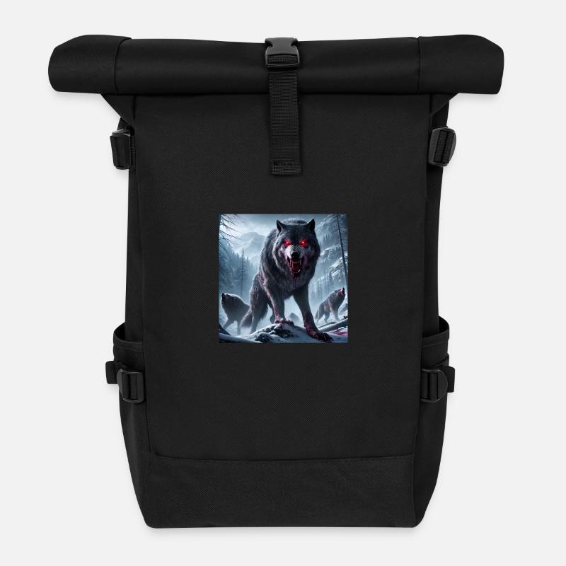 PRIMAL WOLF - Roll Top Backpack - black