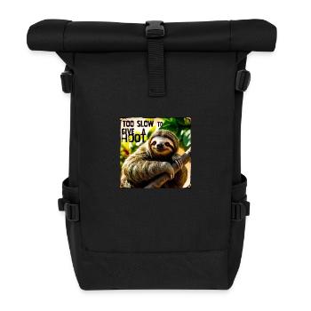 Too slow too give a hoot - Roll Top Backpack - black - Front