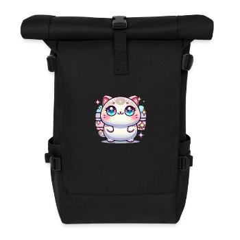 CHAT KAWAII <3 - Sac à dos roll top - noir - Devant