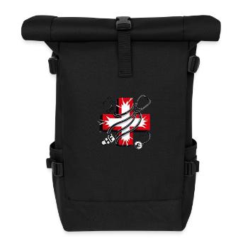 Kranke Schweiz - Rolltop Rucksack - Schwarz - Vorne