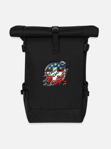 Schweiz gefangene der EU - Rolltop Rucksack - Schwarz