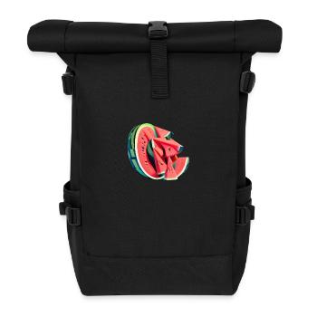 Pastèque en morceaux - Sac à dos roll top - noir - Devant