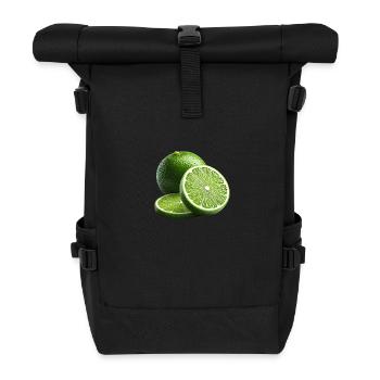 Lime - Roll Top Backpack - black - Front