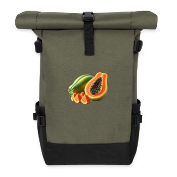 Papaya - Rolltop Rucksack - Olive/Schwarz - Vorne