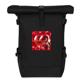 Herz. Ewiger - Rolltop Rucksack - Schwarz - Vorne