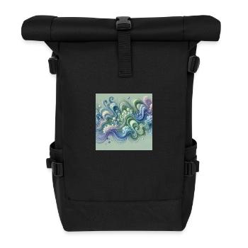 Fließende Harmonie - Rolltop Rucksack - Schwarz - Vorne