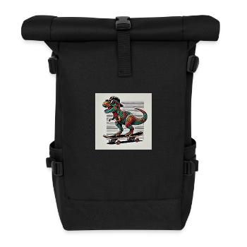 Skater Saurus Rex - Roll Top Backpack - black - Front