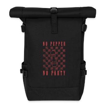 no pepper no party - Rolltop Rucksack - Schwarz - Vorne