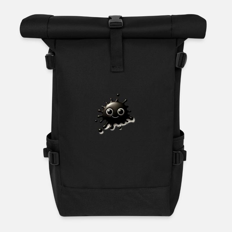 Tache d’encre - Sac à dos roll top - noir