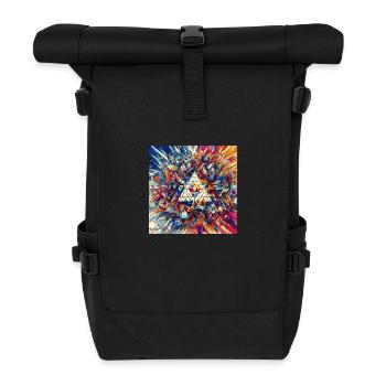 Splash Triangle - Rolltop Rucksack - Schwarz - Vorne