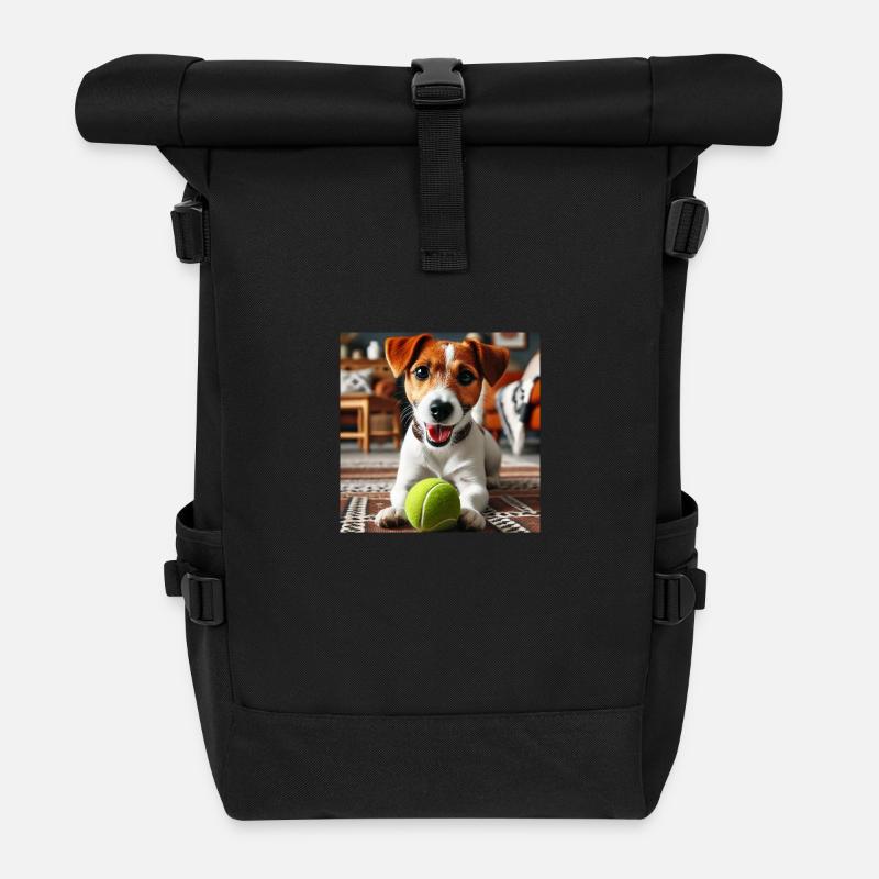 Luke plays ball for a change - Roll Top Backpack - black