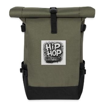 HipHopTrainBlack&White - Roll Top Backpack - olive/black - Front